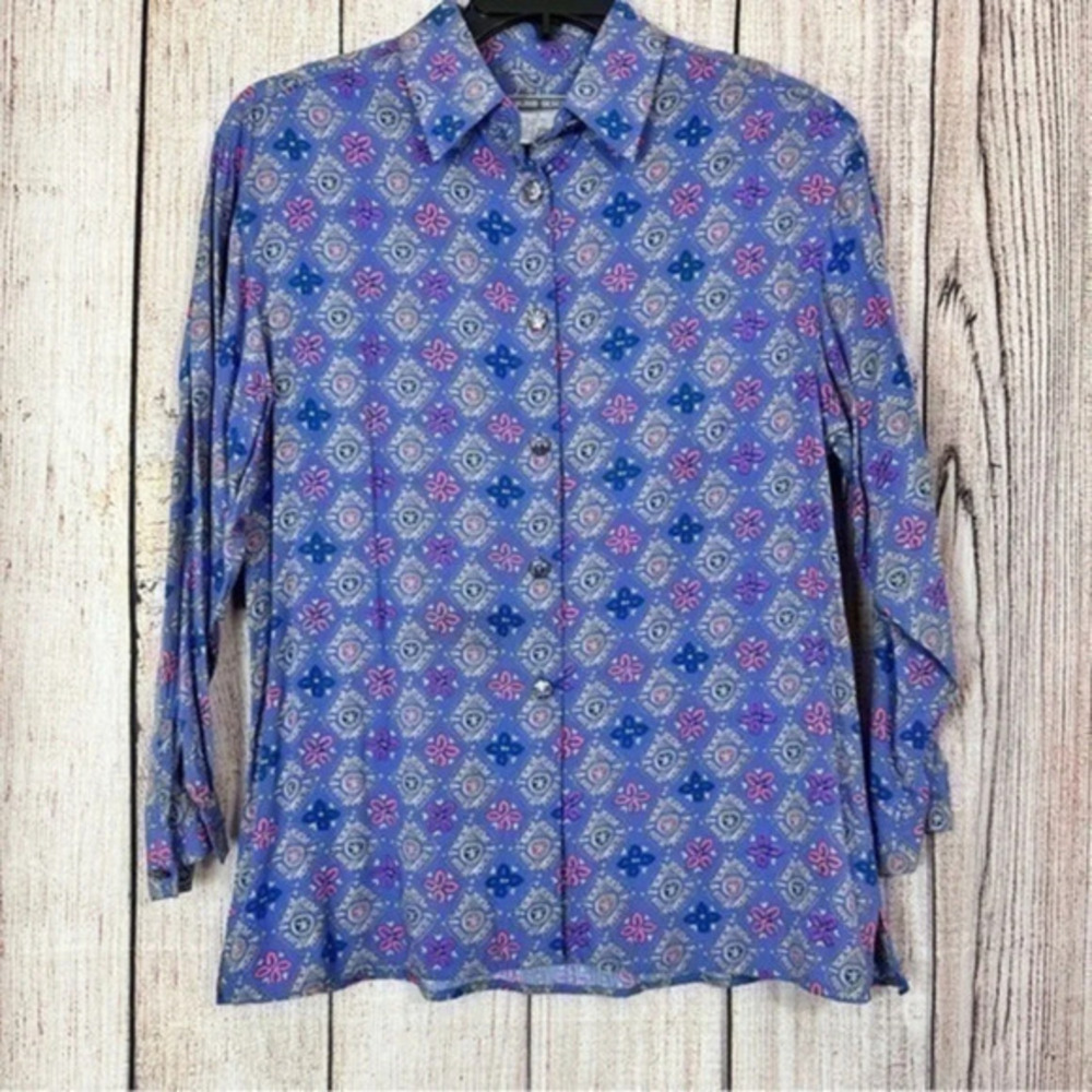 Vintage Sigrid Olsen Women’s button front shirt size Small